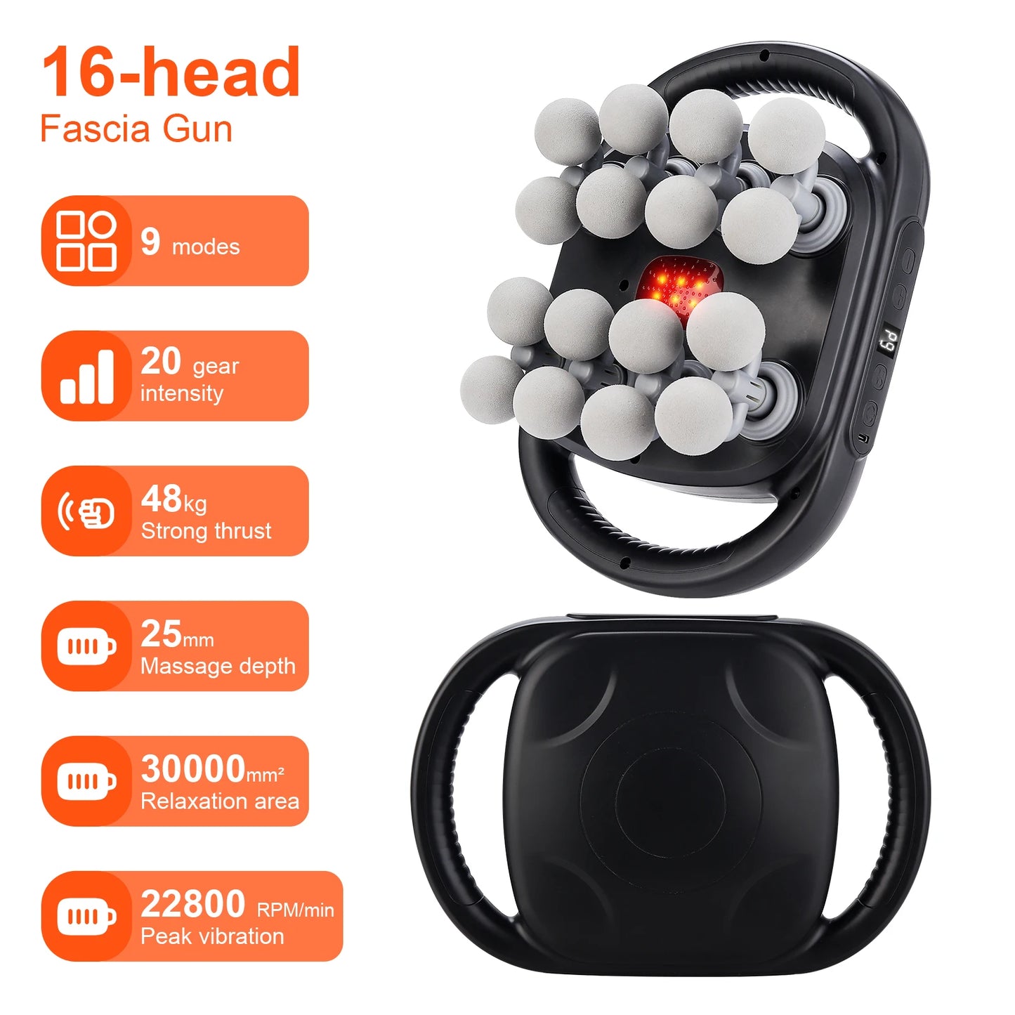 16-Head High-Frequency Body Massage Gun