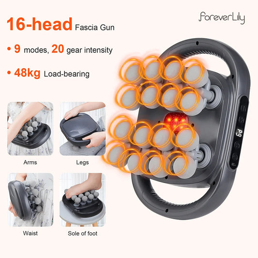 16-Head High-Frequency Body Massage Gun