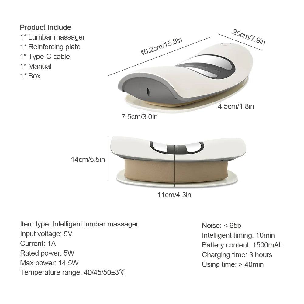 Electric Inflatable Lumbar Traction Back Massager