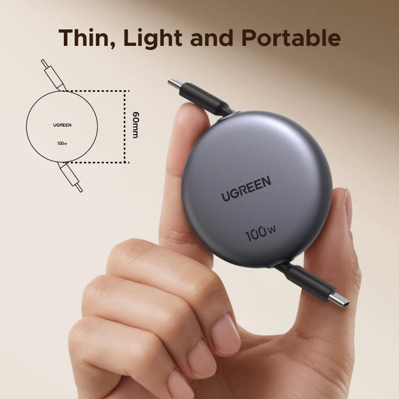 USB-C Retractable Fast Charge Cable