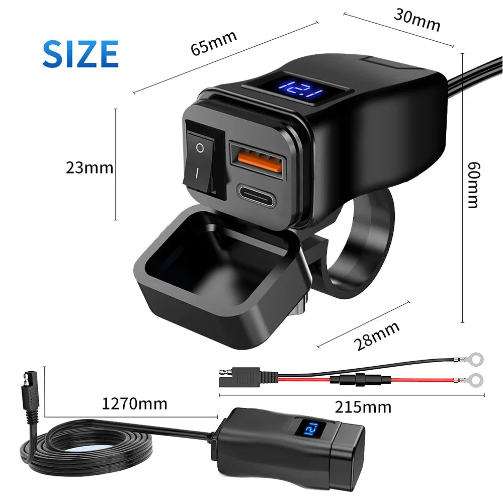 High-Performance Motorcycle USB Charger