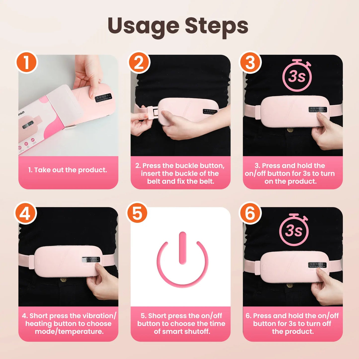 Electric Heating Pad Abdominal Massager