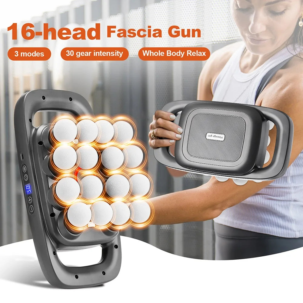 16-Head High-Frequency Body Massage Gun