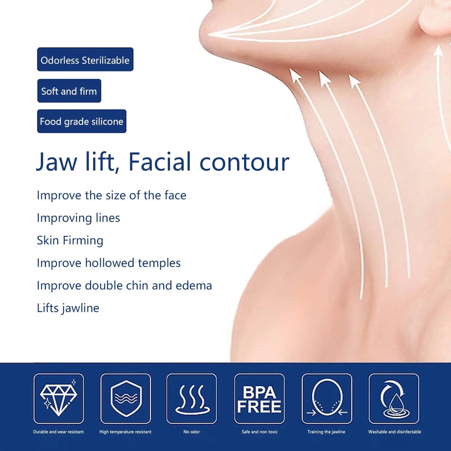 6pcs Silicone Jaw Exerciser