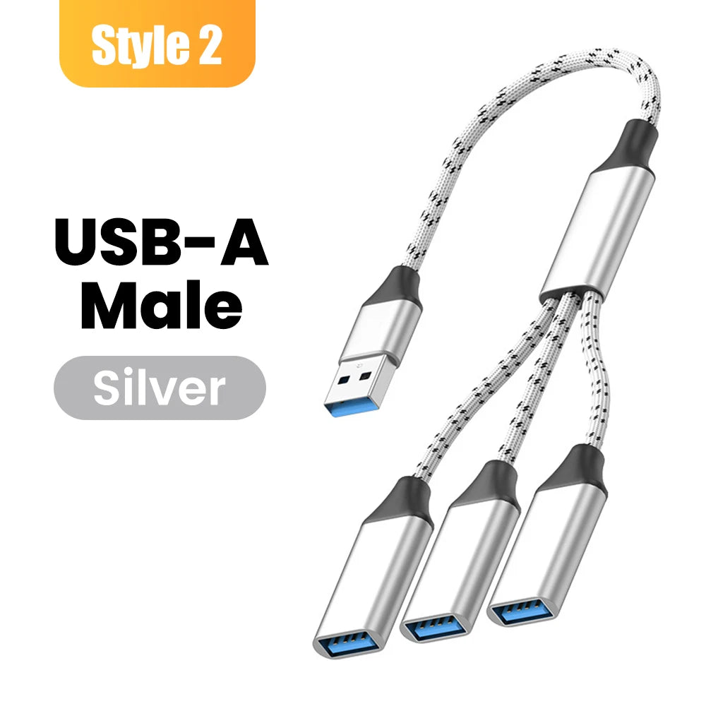 Multifunctional 3-in-1 USB Type-C Hub OTG Adapter
