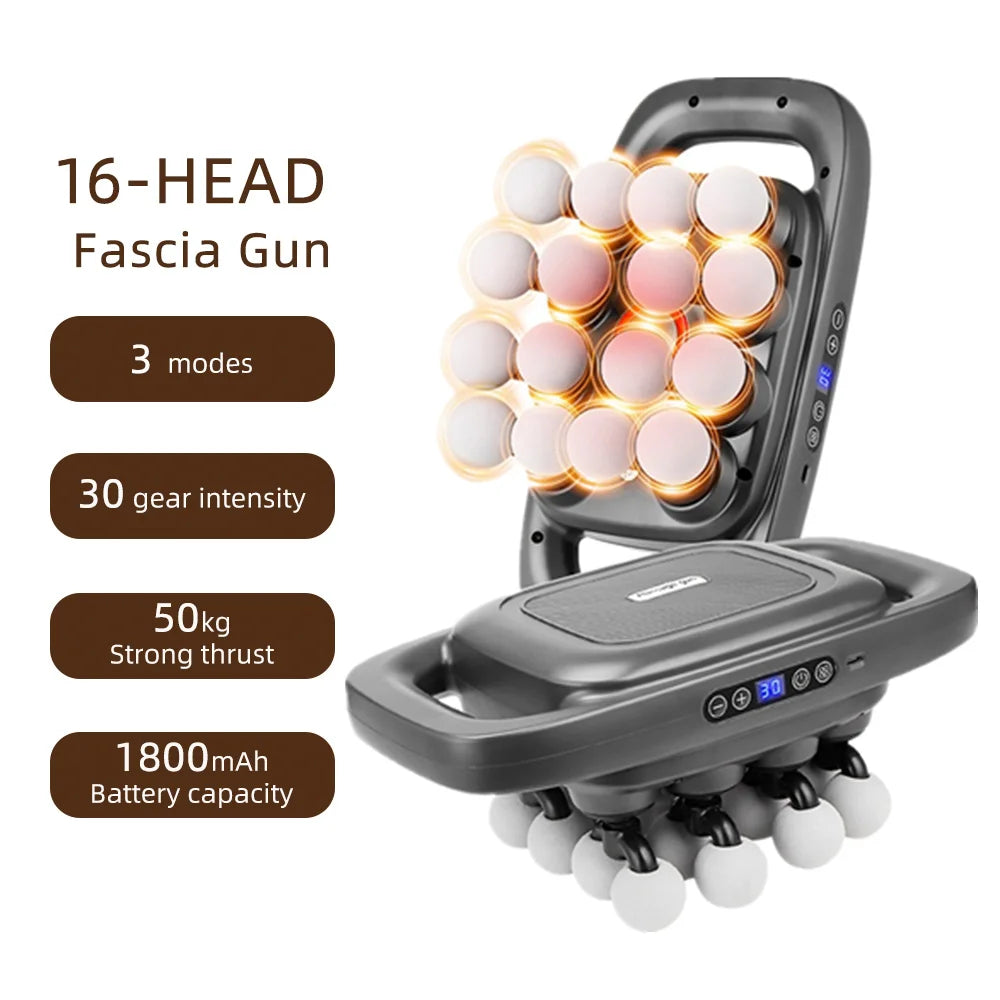 16-Head High-Frequency Body Massage Gun