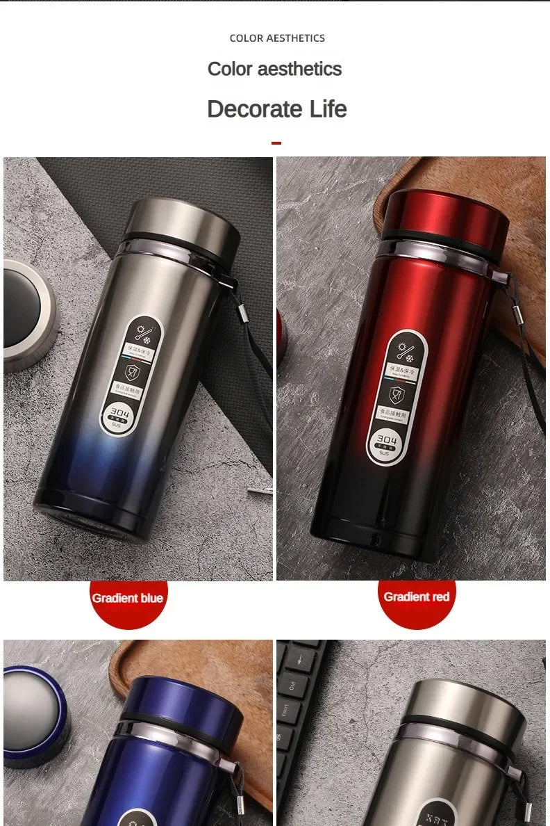 LED Display Stainless Steel Thermos Bottle