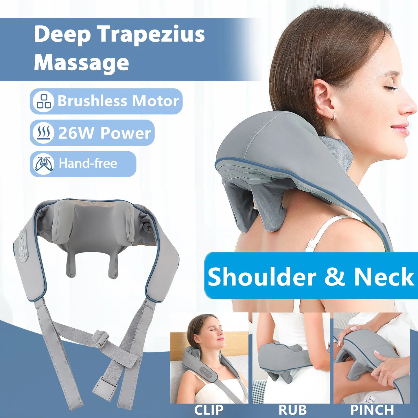 Wireless Neck & Shoulder Kneading Massager