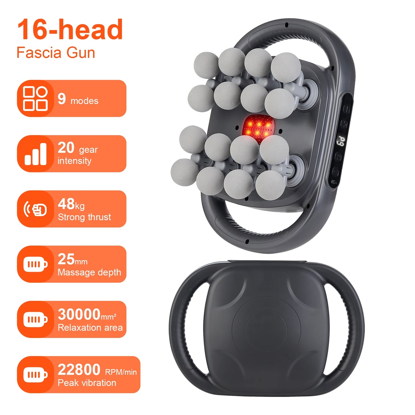 16-Head High-Frequency Body Massage Gun