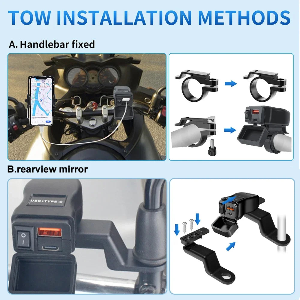 High-Performance Motorcycle USB Charger
