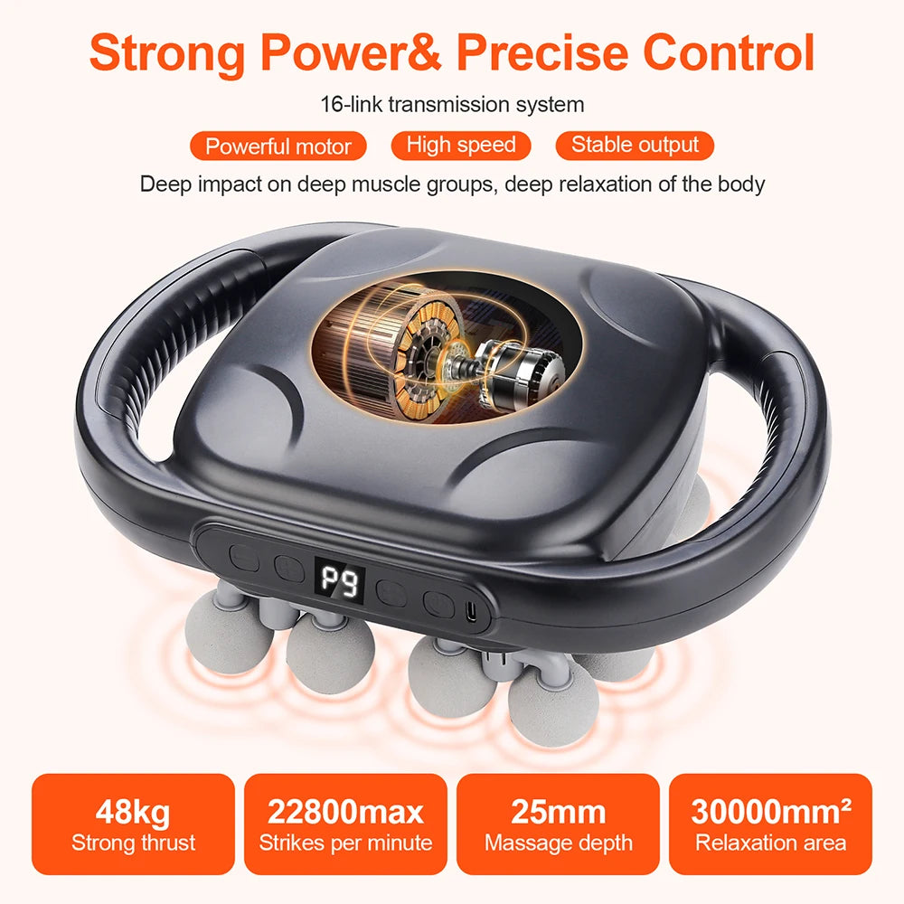 16-Head High-Frequency Body Massage Gun