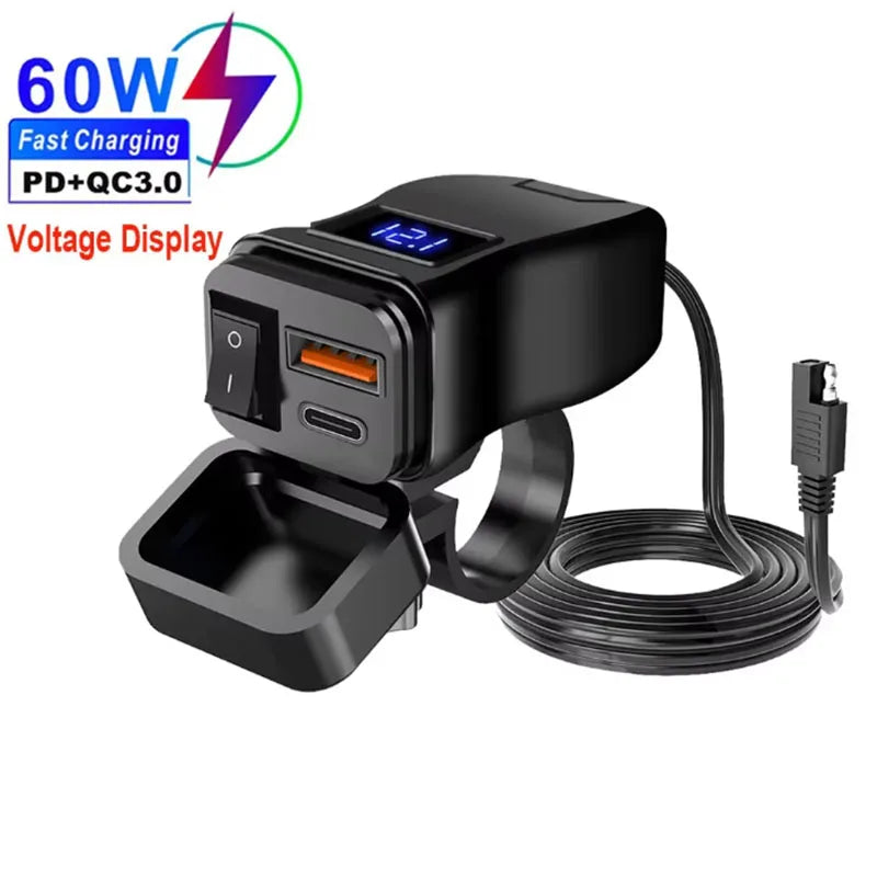 High-Performance Motorcycle USB Charger