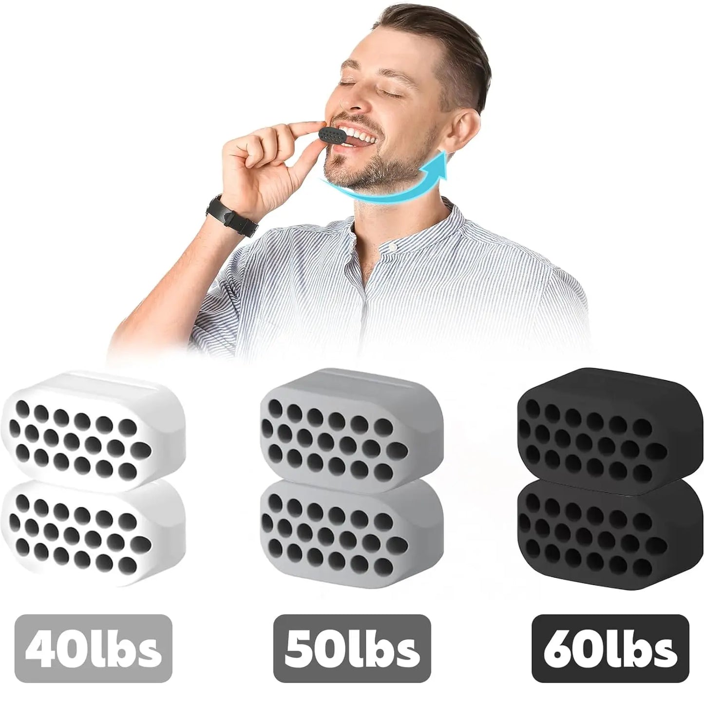 6pcs Silicone Jaw Exerciser