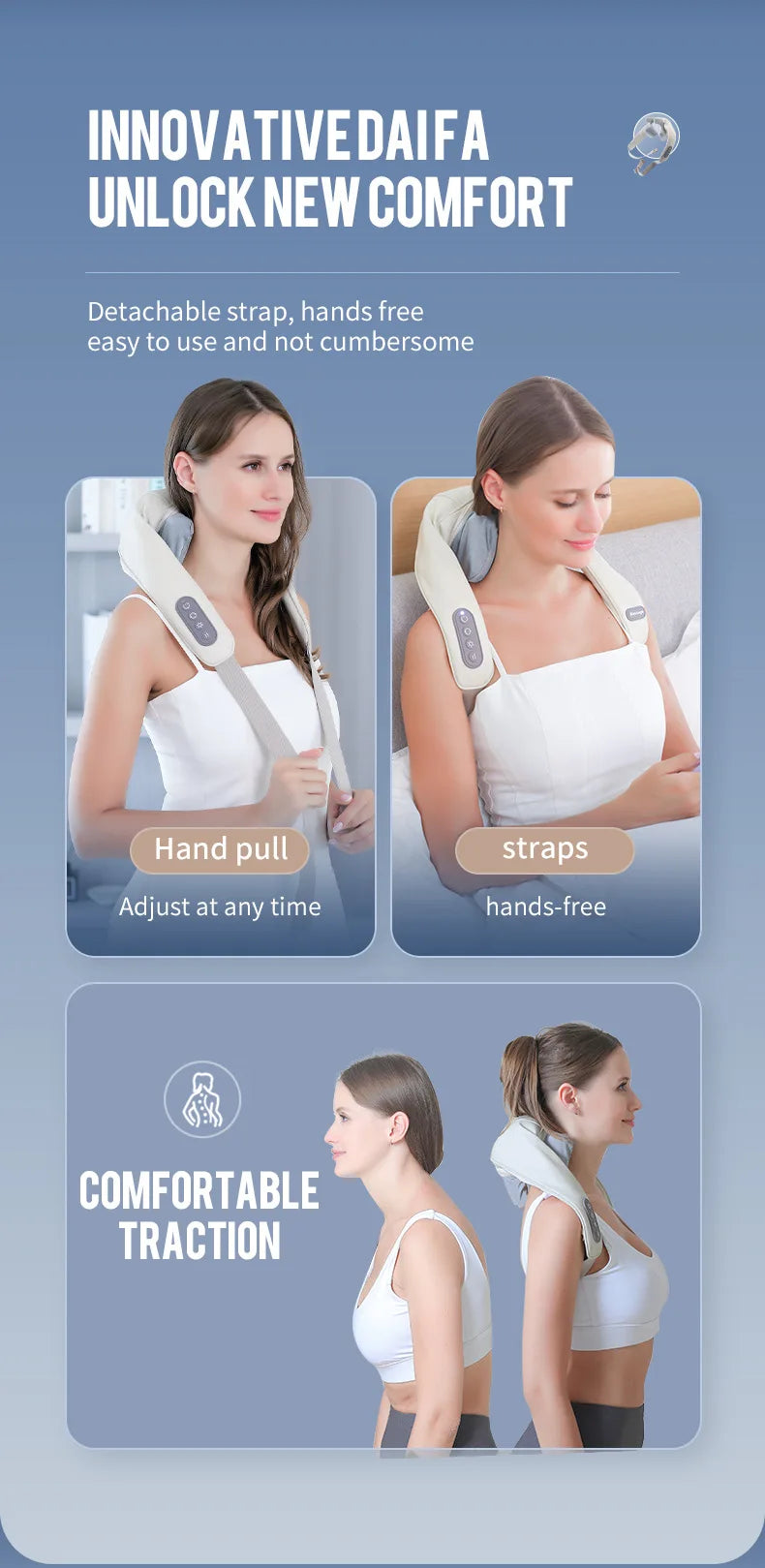 Wireless Neck & Shoulder Kneading Massager