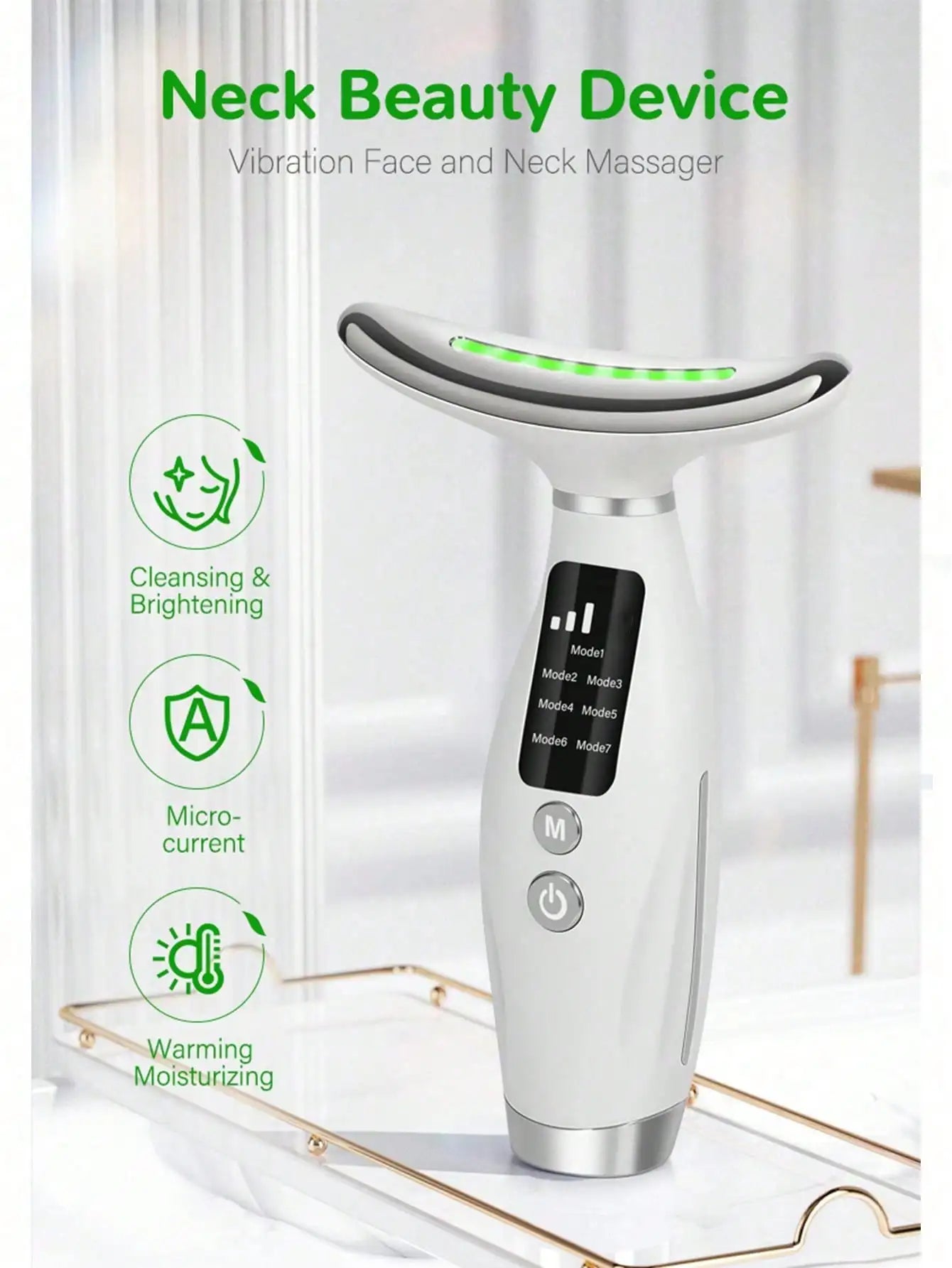 7-Color EMS Facial & Neck Massager Beauty Device