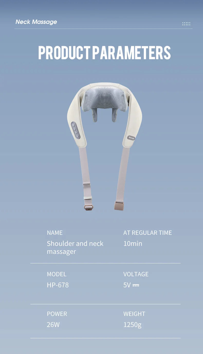 Wireless Neck & Shoulder Kneading Massager