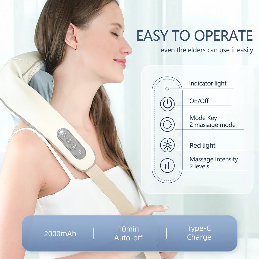 Wireless Neck & Shoulder Kneading Massager