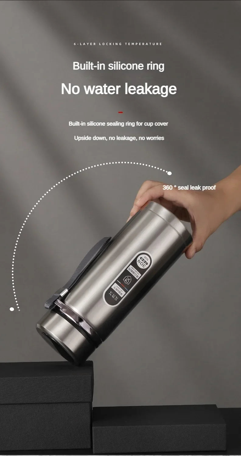 LED Display Stainless Steel Thermos Bottle