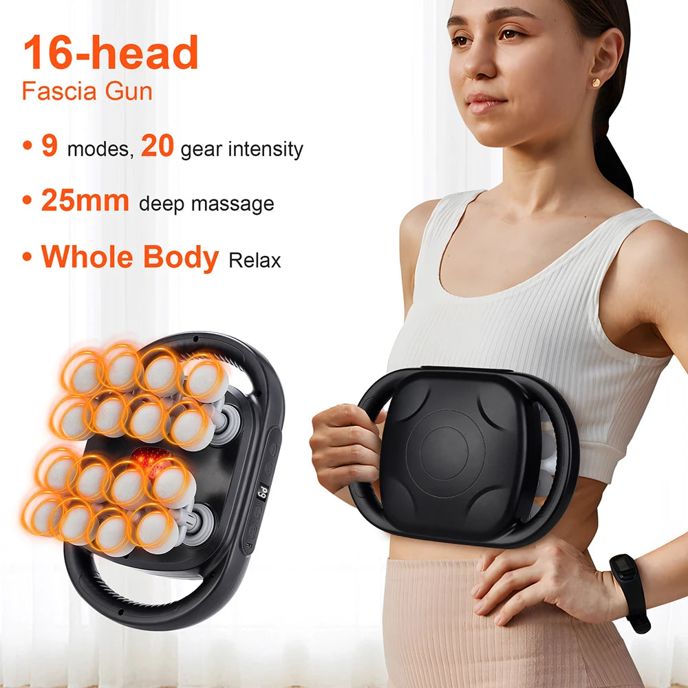 16-Head High-Frequency Body Massage Gun