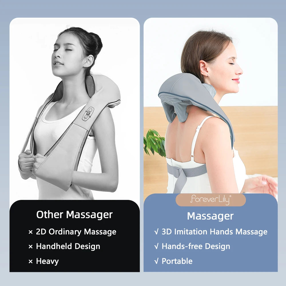 Wireless Neck & Shoulder Kneading Massager