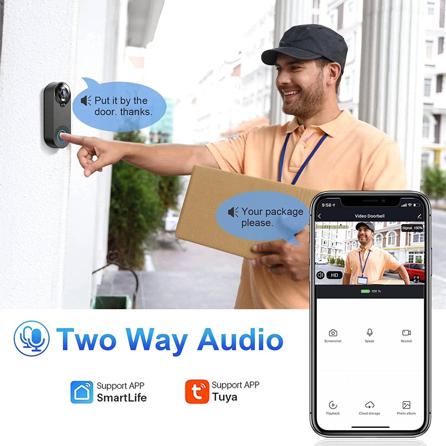 1080P Smart Wireless Video Doorbell Camera