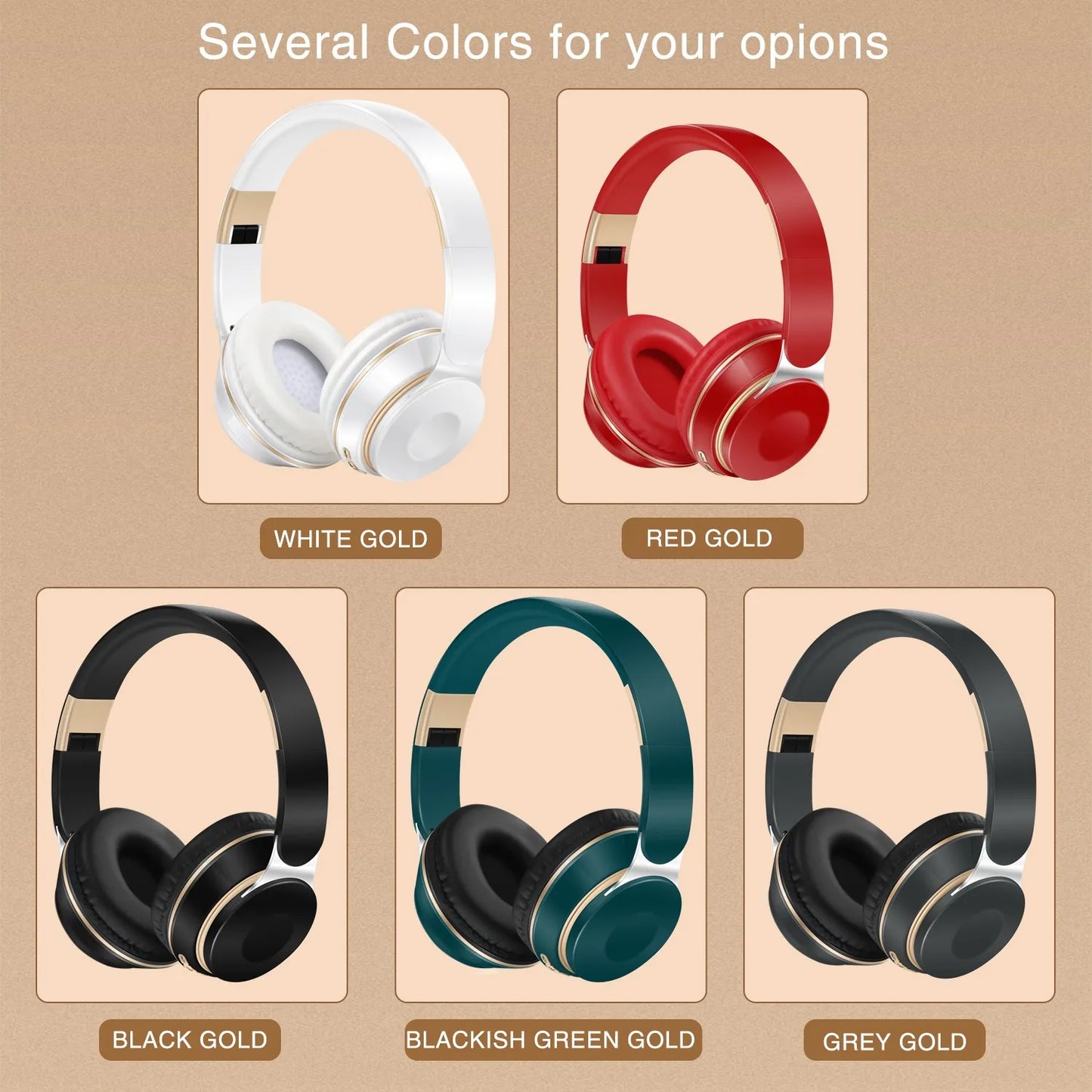 Wireless Stereo Headband Headphones