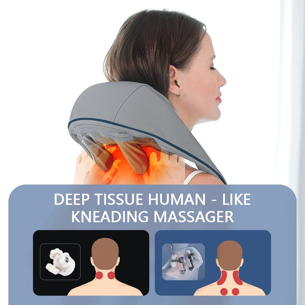 Wireless Neck & Shoulder Kneading Massager