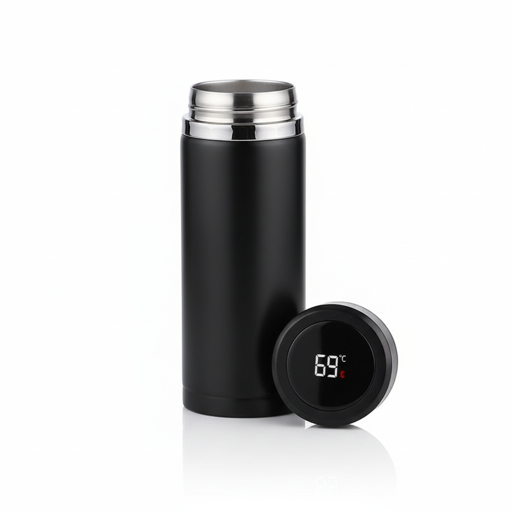 LED Display Stainless Steel Thermos Bottle