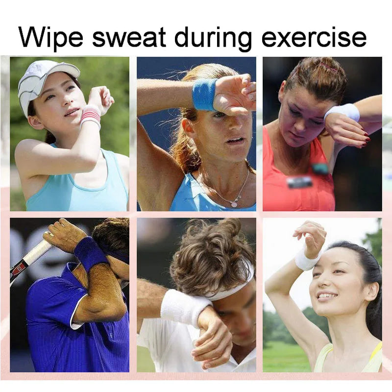 2 Pcs Sports Sweat Wristbands