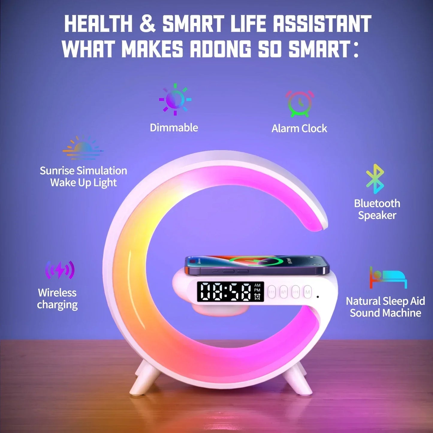 RGB Multifunction Wireless Charger Stand