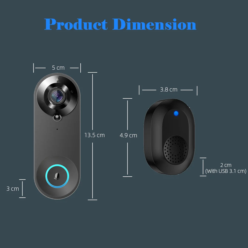 1080P Smart Wireless Video Doorbell Camera