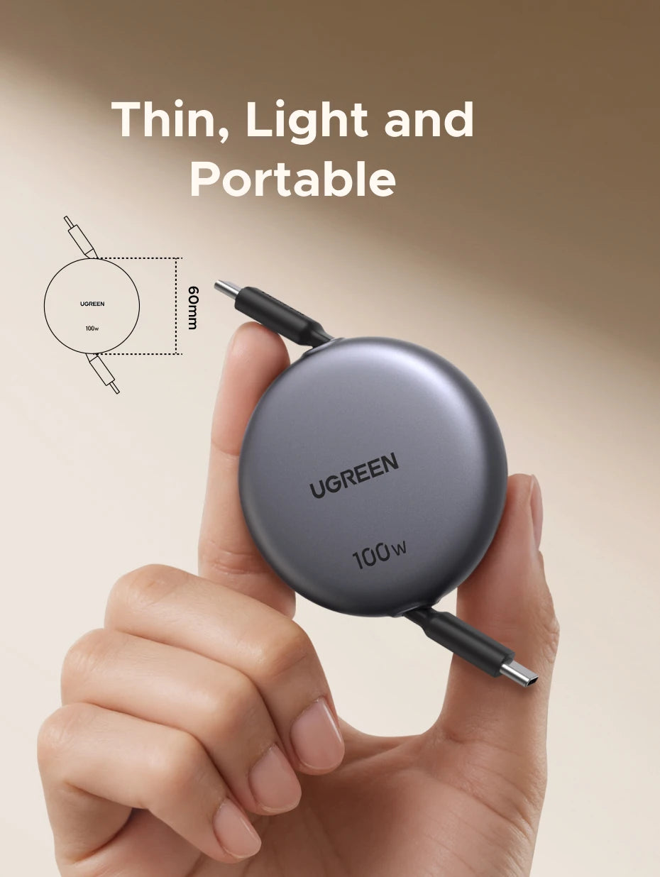 USB-C Retractable Fast Charge Cable