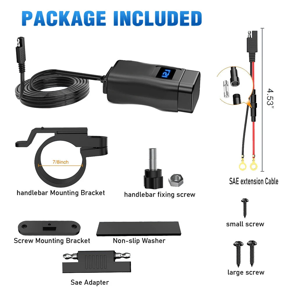 High-Performance Motorcycle USB Charger