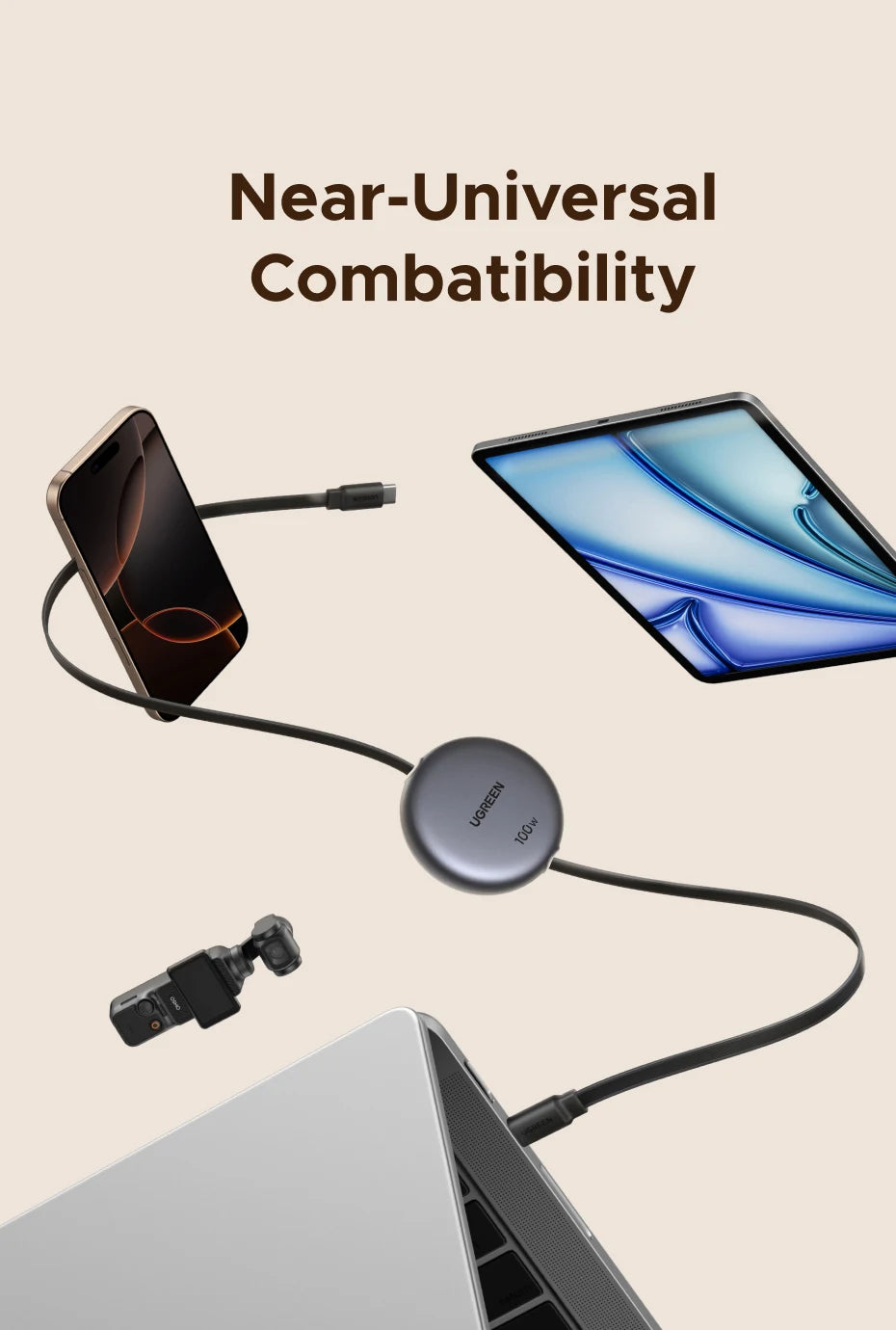 USB-C Retractable Fast Charge Cable