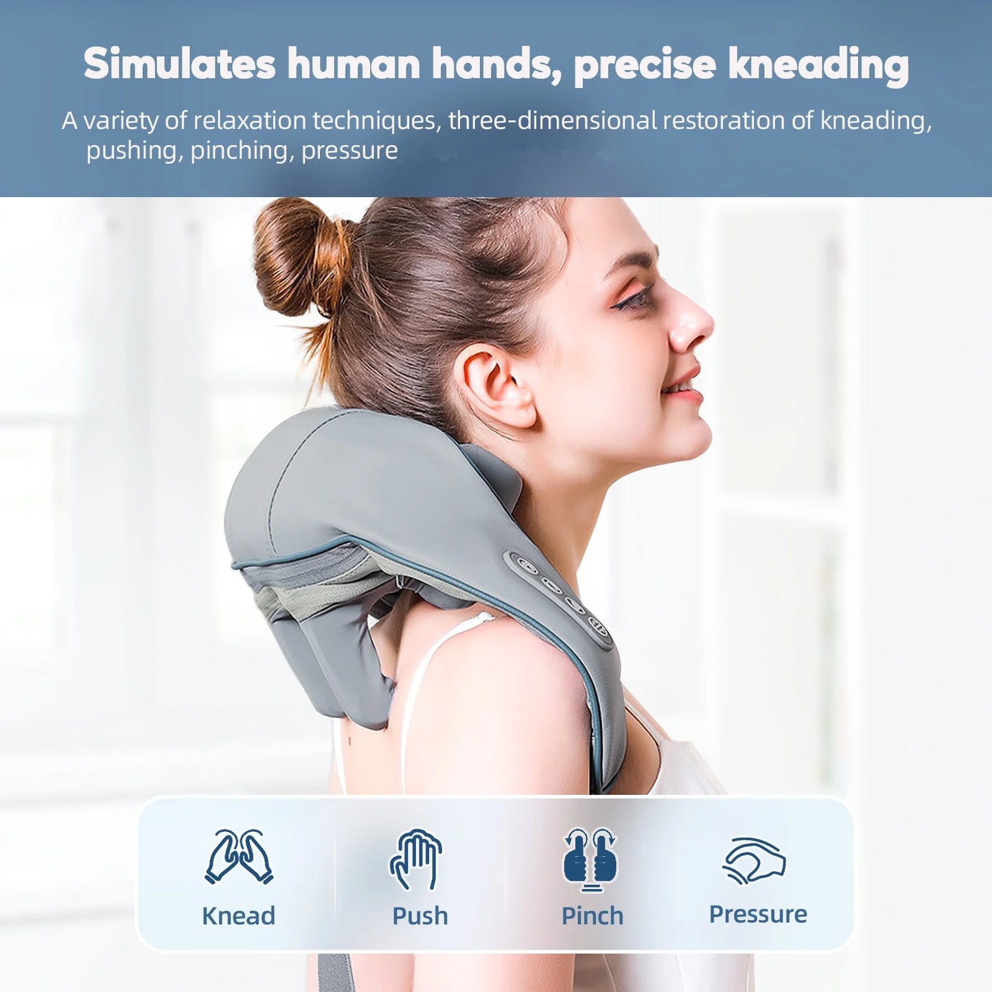 Wireless Neck & Shoulder Kneading Massager