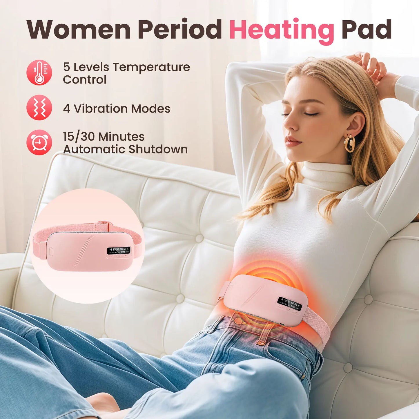 Electric Heating Pad Abdominal Massager