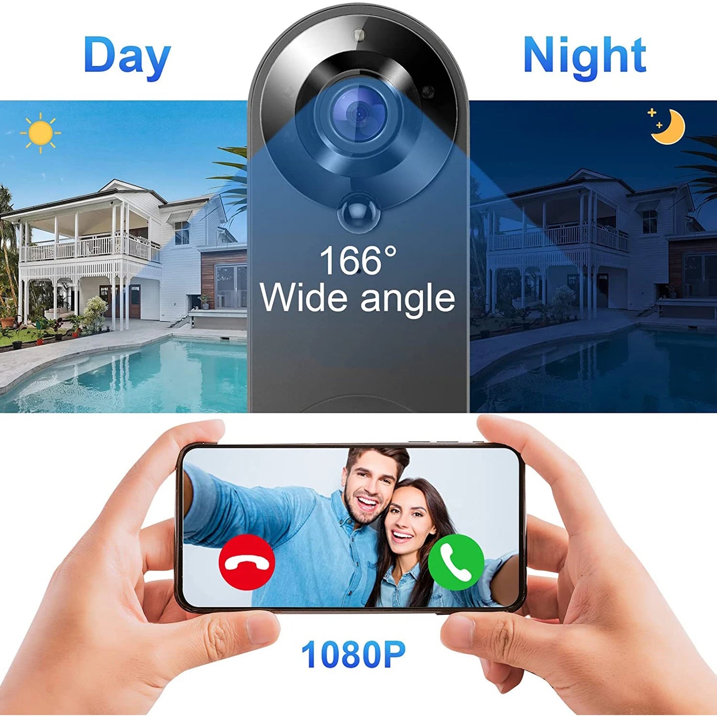 1080P Smart Wireless Video Doorbell Camera