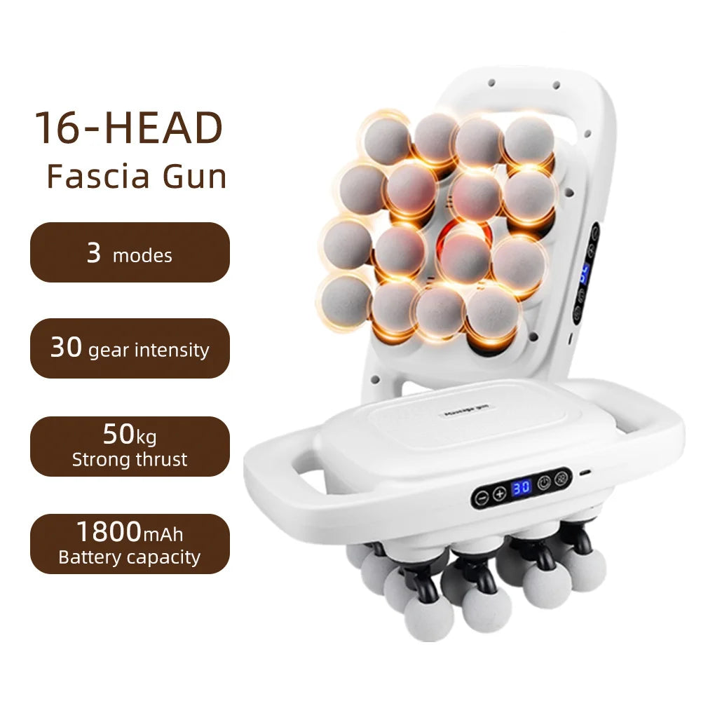 16-Head High-Frequency Body Massage Gun