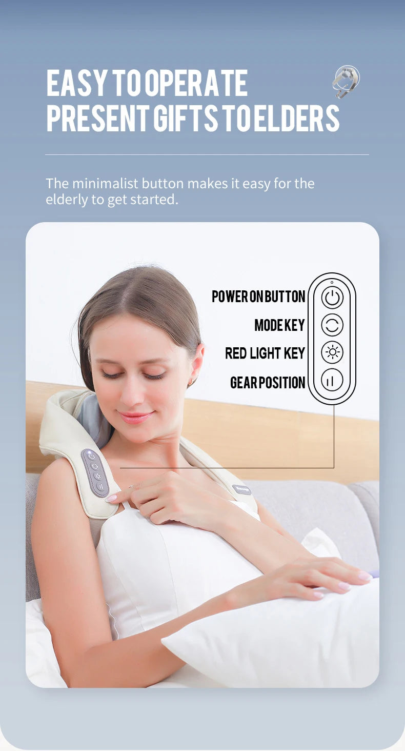 Wireless Neck & Shoulder Kneading Massager