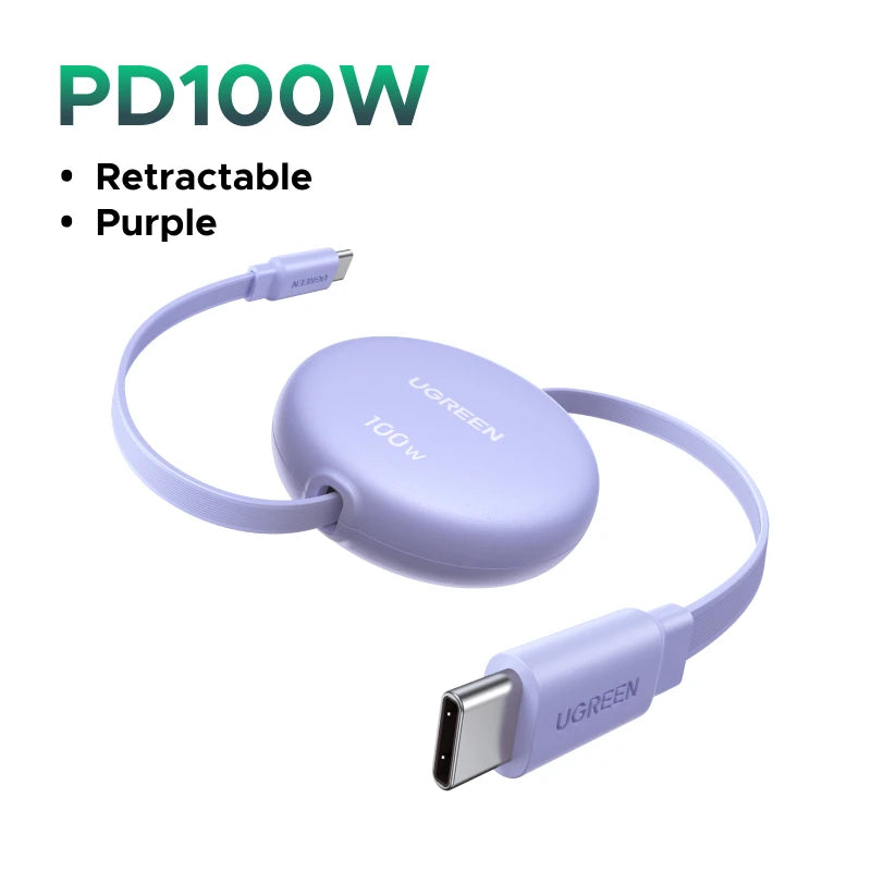 USB-C Retractable Fast Charge Cable