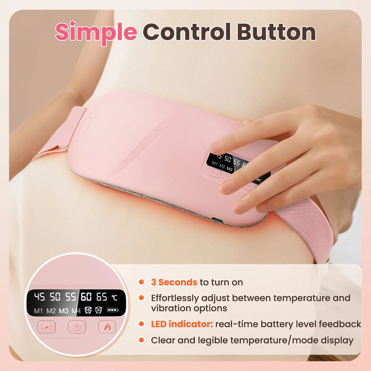 Electric Heating Pad Abdominal Massager