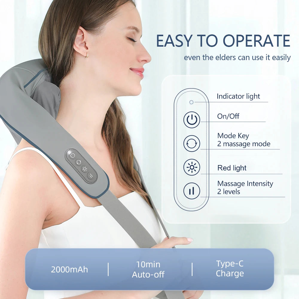 Wireless Neck & Shoulder Kneading Massager