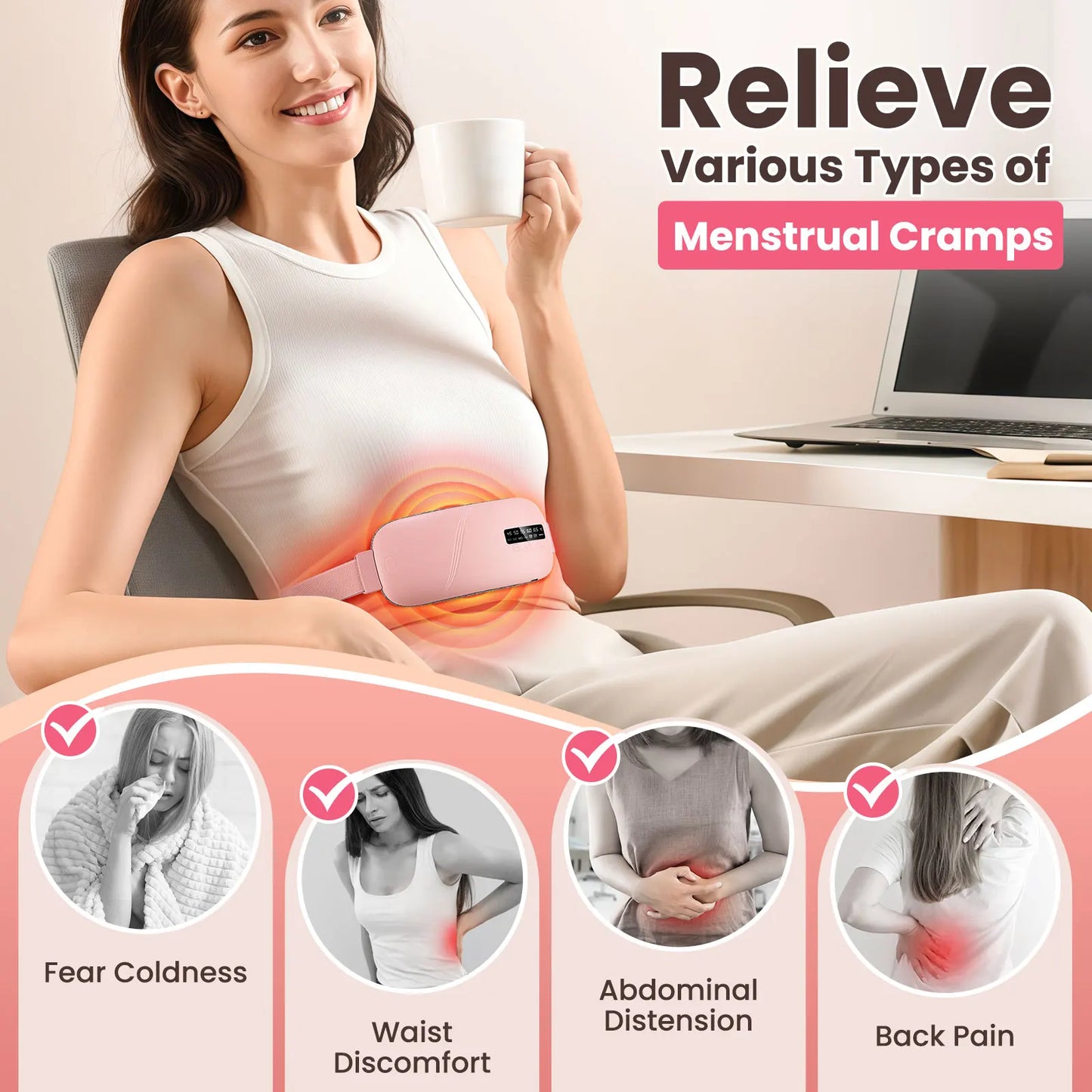 Electric Heating Pad Abdominal Massager